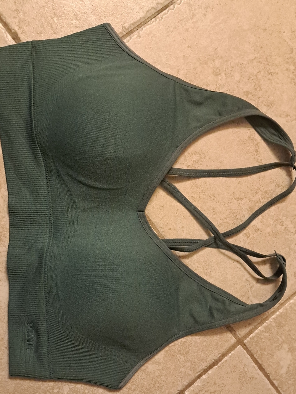 Victoria's Secret Forest Green Strappy Seamless Sports Bra